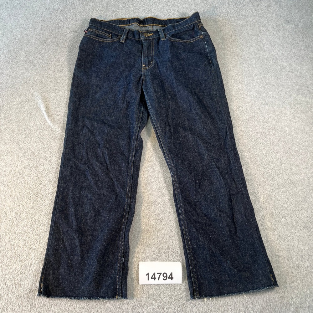 Polo Jeans Co. Ralph Lauren Stevie Jeans Women 6X32 Blue Excellent Raw Hem